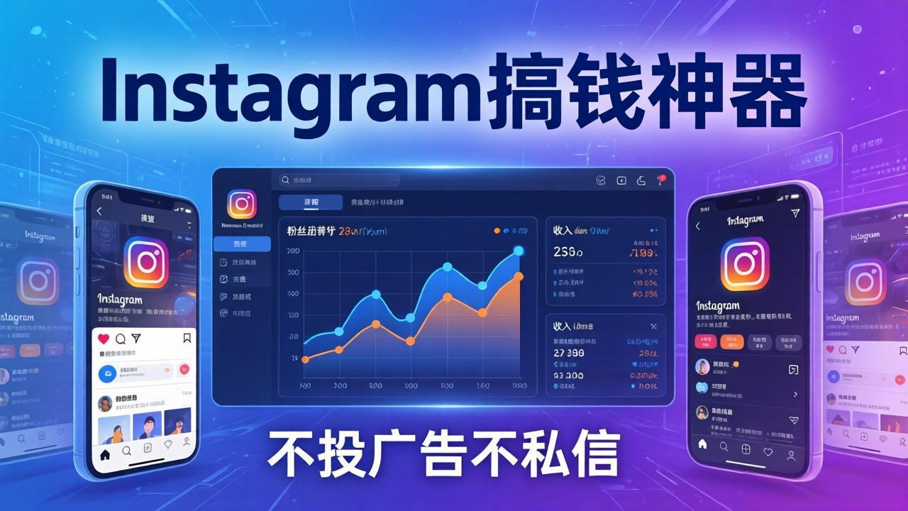 Instagram搞钱神器：月涨6万粉+月入5万刀，不投广告不私信，靠算法+低价产品-源创文化-逐光轻创终点站