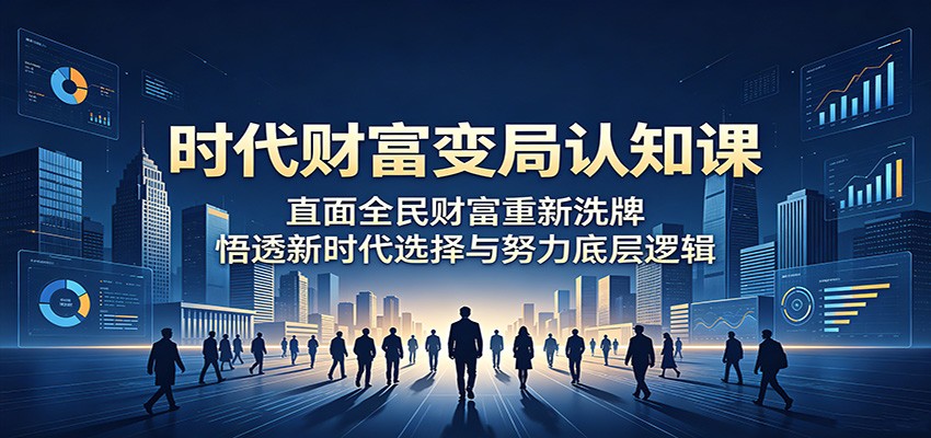 时代财富变局认知课：直面全民财富重新洗牌，悟透新时代选择与努力底层逻辑-源创文化-逐光轻创终点站