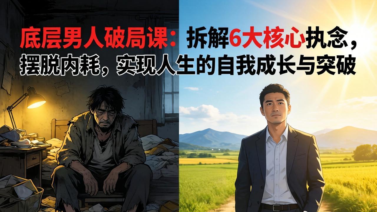 付费文章：底层男人破局课：拆解 6 大核心执念，摆脱内耗，实现人生的自我成长与突破-源创文化-逐光轻创终点站