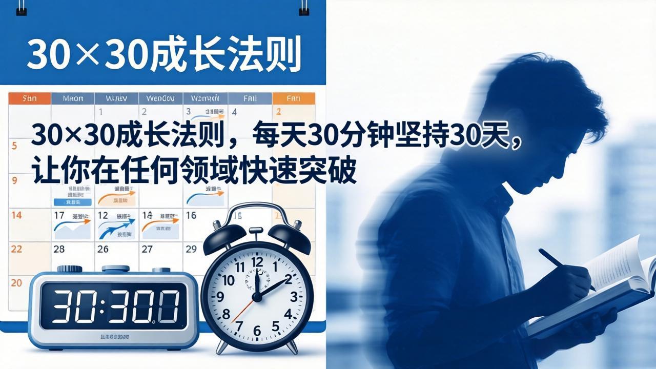 付费文章：30×30成长法则，每天30分钟坚持30天，让你在任何领域快速突破-源创文化-逐光轻创终点站