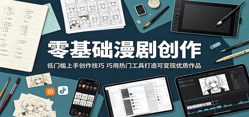 零基础漫剧创作：低门槛上手创作技巧，巧用热门工具打造可变现优质作品-源创文化-逐光轻创终点站