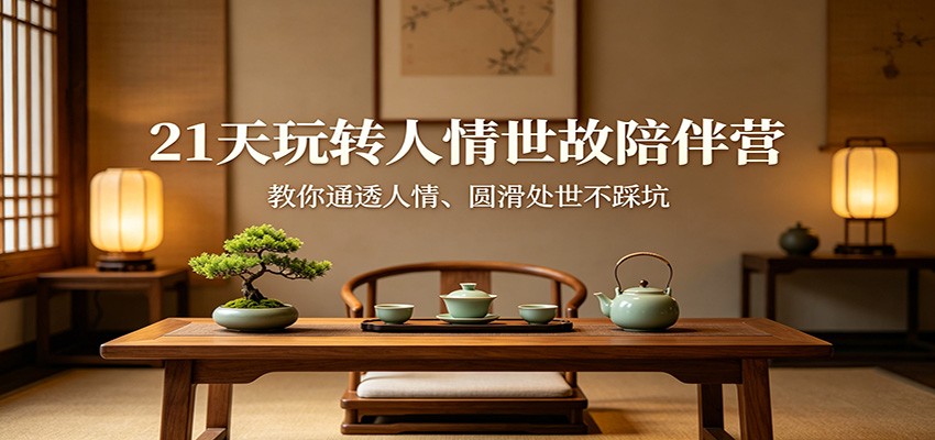 21天玩转人情世故陪伴营：教你通透人情、圆滑处世不踩坑-源创文化-逐光轻创终点站
