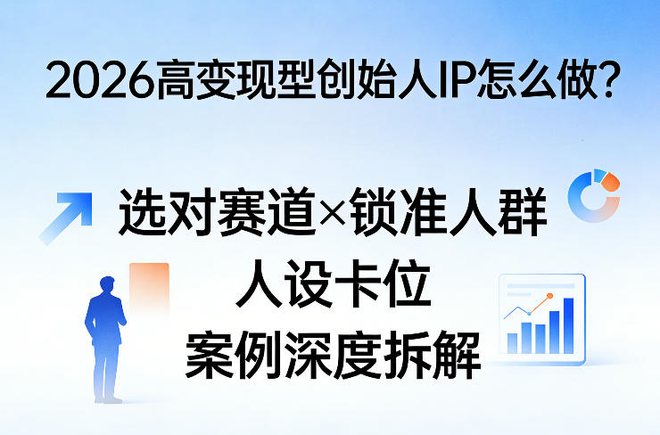 2026高变现型创始人IP怎么做？选对赛道×锁准人群×人设卡位×案例深度拆解-源创文化-逐光轻创终点站