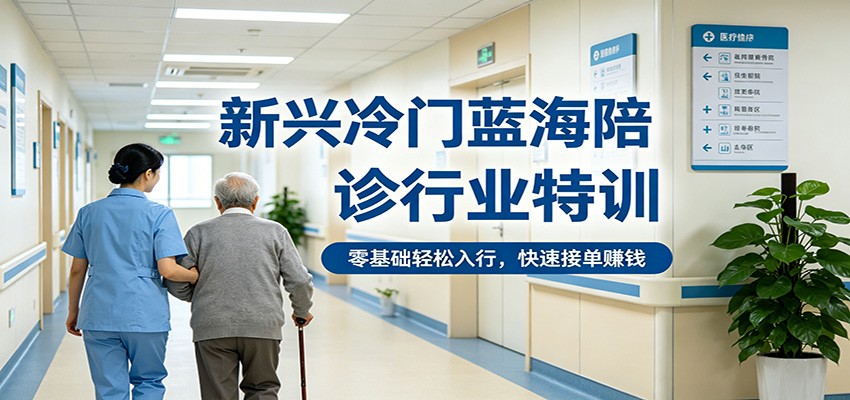 新兴冷门蓝海陪诊行业特训，零基础轻松入行，快速接单赚钱-源创文化-逐光轻创终点站