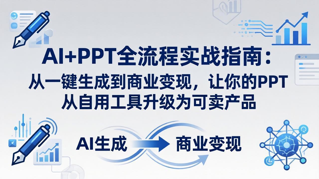 AI+PPT全流程实战指南-更新4月21：从一键生成到商业变现，让你的PPT从自用工具升级为可卖产品-源创文化-逐光轻创终点站