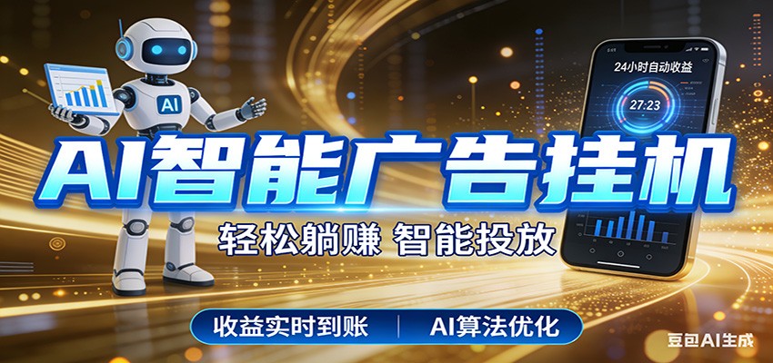 智能广告挂机新时代，利用碎片化时间实现稳定被动收益，AI帮你持续盈利-源创文化-逐光轻创终点站