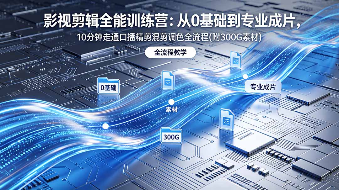 2026影视剪辑全能实战课｜0基础到专业成片，全流程教学，高清带300G素材-源创文化-逐光轻创终点站