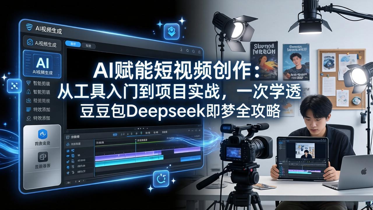 AI赋能短视频创作：从工具入门到项目实战，一次学透豆包Deepseek即梦全攻略-源创文化-逐光轻创终点站