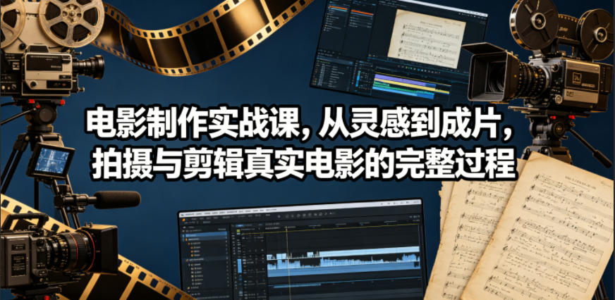 电影制作实战课,从灵感到成片,拍摄与剪辑真实电影的完整过程【原创双语字幕】-源创文化-逐光轻创终点站