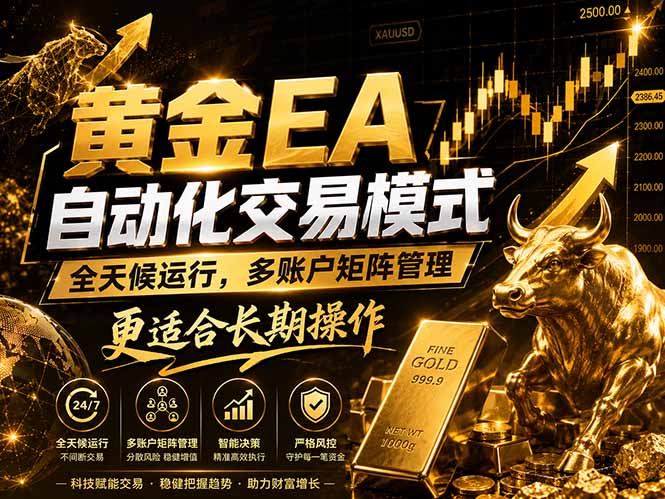 黄金EA量化:多窗口矩阵稳定运行,系统自动执行,收益空间持续放大-源创文化-逐光轻创终点站
