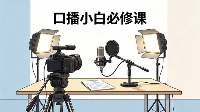 口播小白必修课：录像收音灯光设备+脚本撰写，搭专业级录制场景-源创文化-逐光轻创终点站