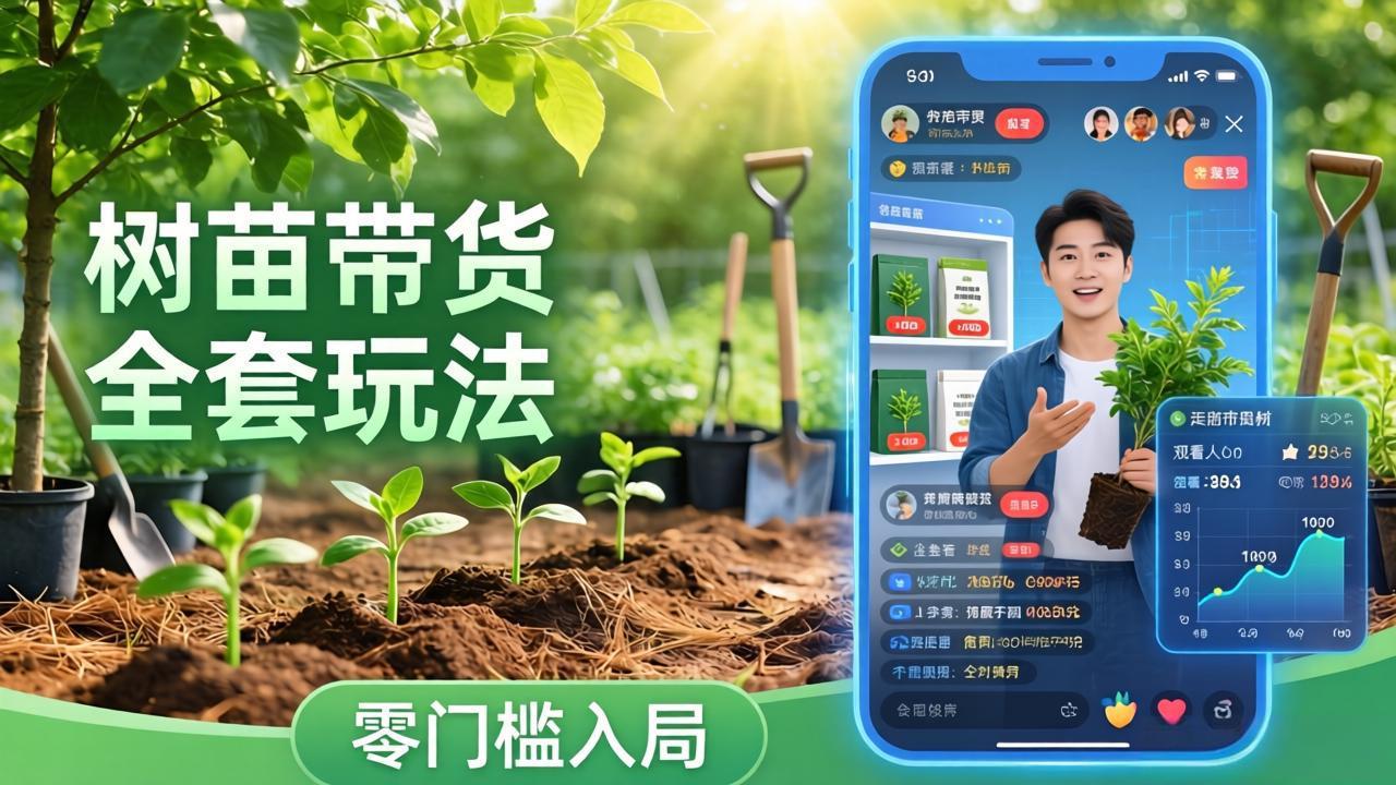 视频号AI树苗带货全套玩法：零门槛入局，掌握豆包、千问等AI工具制作树苗视频的全套流程-源创文化-逐光轻创终点站