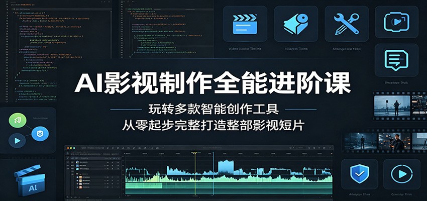 AI影视制作全能进阶课：玩转多款智能创作工具，从零起步完整打造整部影视短片-源创文化-逐光轻创终点站