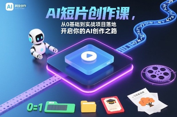 AI短片创作课，从0基础到实战项目落地，开启你的AI创作之路(更新0411)-源创文化-逐光轻创终点站