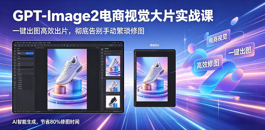 GPT-Image2电商视觉大片实战课,一键出图高效出片,彻底告别手动繁琐修图(更新)-源创文化-逐光轻创终点站