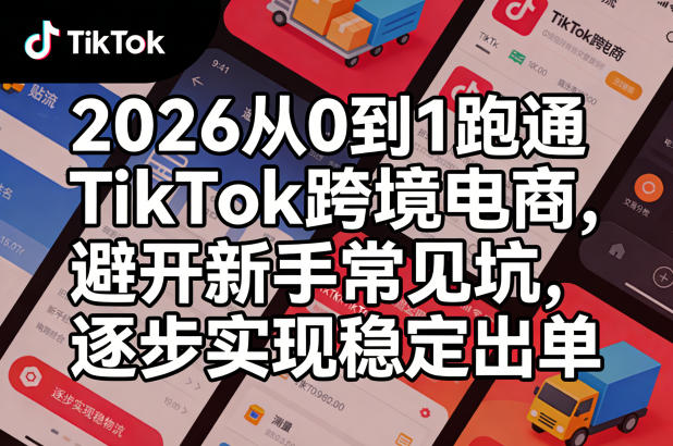 2026从0到1跑通TikTok跨境电商，避开新手常见坑，逐步实现稳定出单-源创文化-逐光轻创终点站
