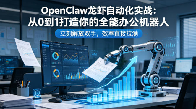 OpenClaw龙虾自动化实战：从0到1打造你的全能办公机器人，立刻解放双手，效率直接拉满-源创文化-逐光轻创终点站