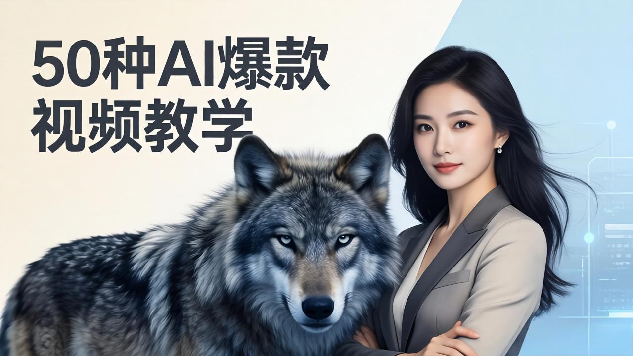 50种AI爆款视频教学：影视级古诗词+治愈萌宠+山海经蛟龙，高阶宝典商业落地-源创文化-逐光轻创终点站