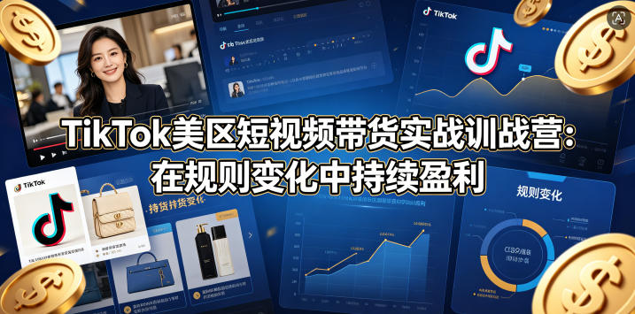 TikTok美区短视频带货实战训战营：在规则变化中持续盈利-源创文化-逐光轻创终点站