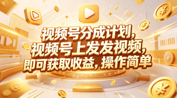 视频号分成计划，599元众筹的Red团队课程，视频号上发发视频，即可获取收益，操作简单-源创文化-逐光轻创终点站