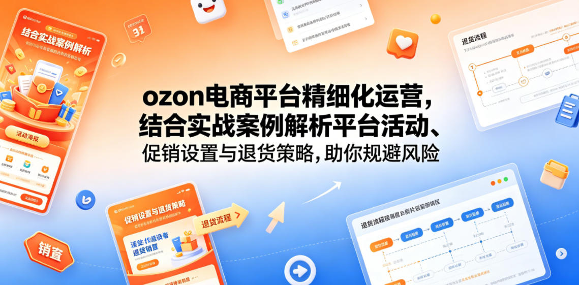 ozon电商平台精细化运营,结合实战案例解析平台活动、促销设置与退货策略,助你规避风险、提升销量-源创文化-逐光轻创终点站