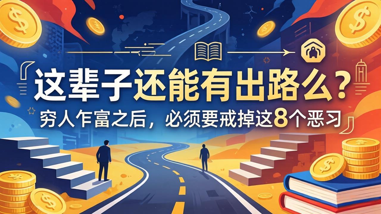 关于人生两篇付费文章【这辈子还能有出路么？】【穷人乍富之后，必须要戒掉这8个恶习】-源创文化-逐光轻创终点站