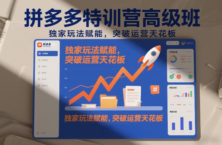 拼多多特训营高阶班，独家玩法赋能，突破运营天花板(更新26年3月27日)-源创文化-逐光轻创终点站
