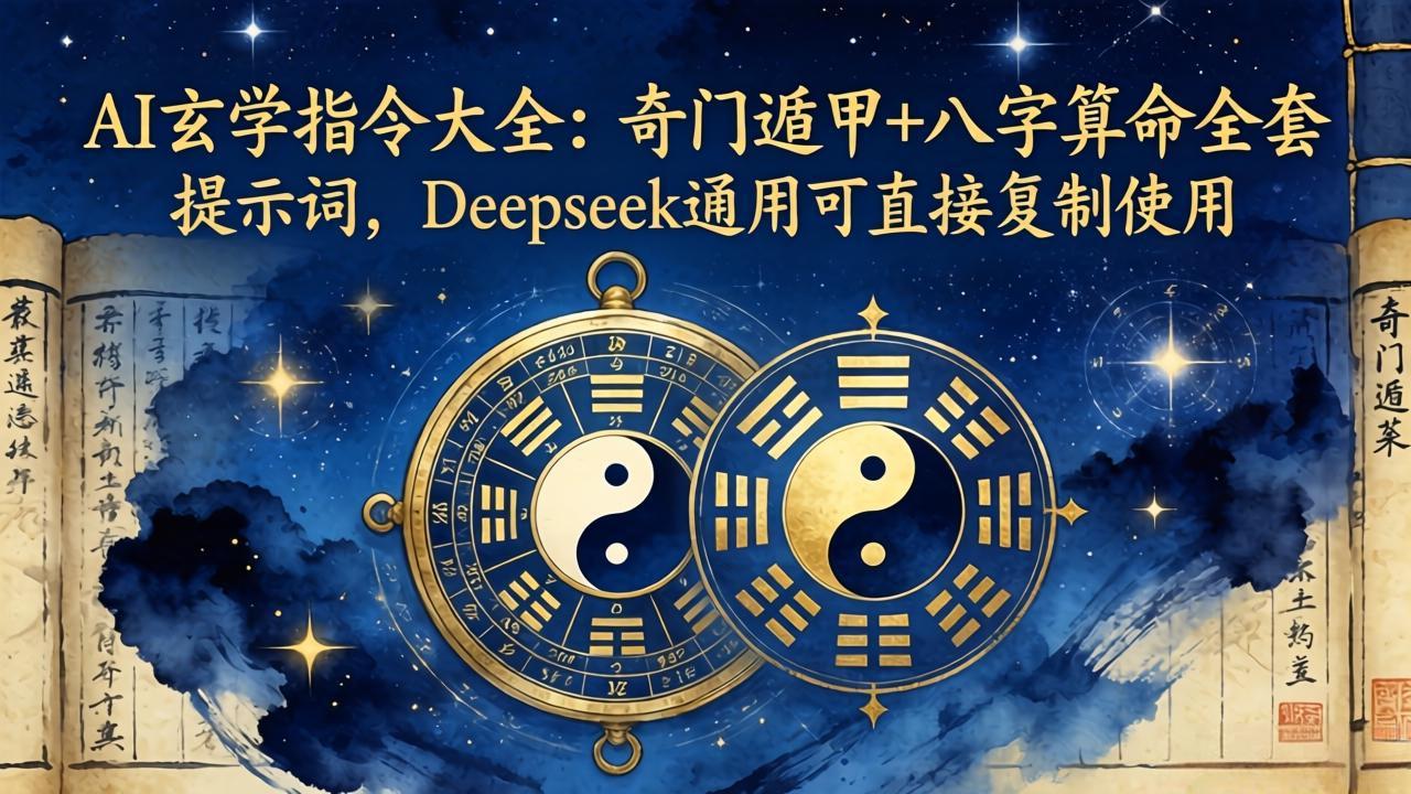 AI玄学指令大全：奇门遁甲+八字算命全套提示词，Deepseek通用可直接复制使用-源创文化-逐光轻创终点站