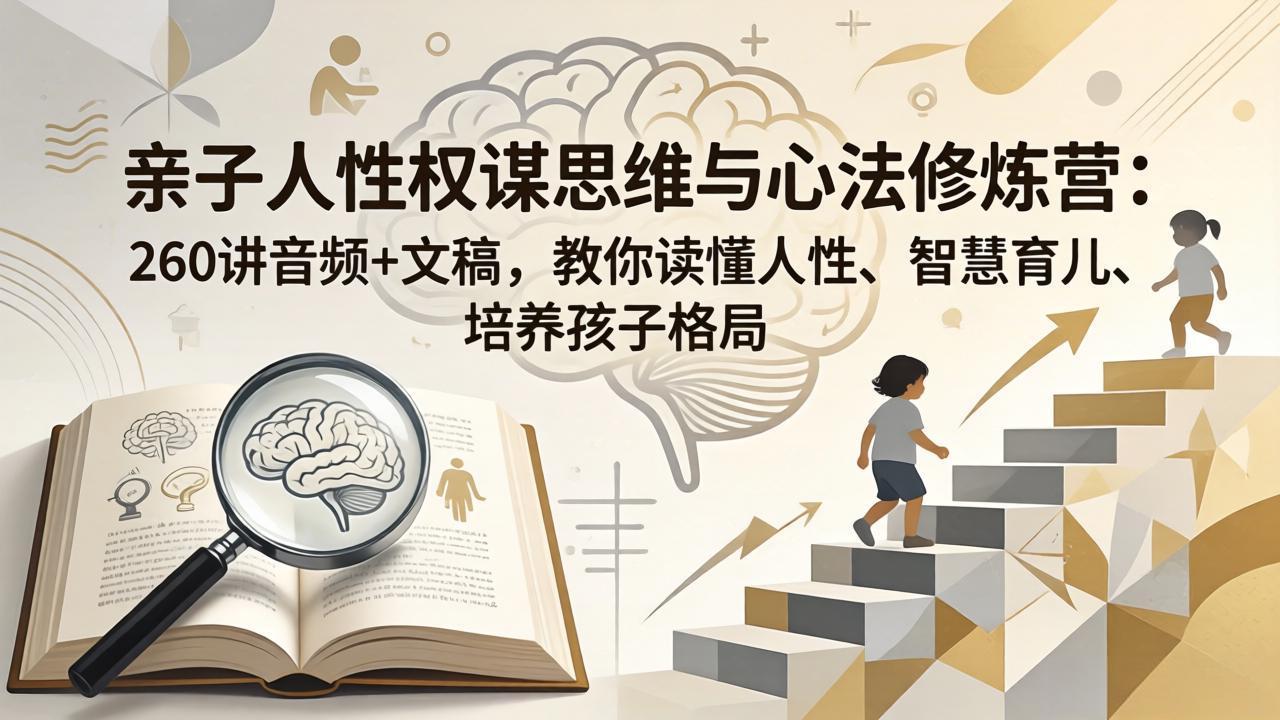 亲子人性权谋思维与心法修炼营：260讲音频+文稿，教你读懂人性、智慧育儿、培养孩子格局-源创文化-逐光轻创终点站