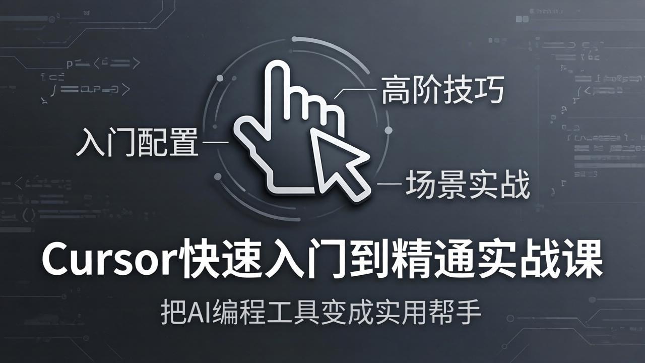 Cursor快速入门到精通实战课：入门配置+高阶技巧+场景实战，把AI编程工具变成实用帮手-源创文化-逐光轻创终点站