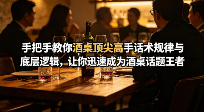 付费文章：手把手教你酒桌顶尖高手话术规律与底层逻辑，让你迅速成为酒桌话题王者(二十年全网独家经验分享)-源创文化-逐光轻创终点站