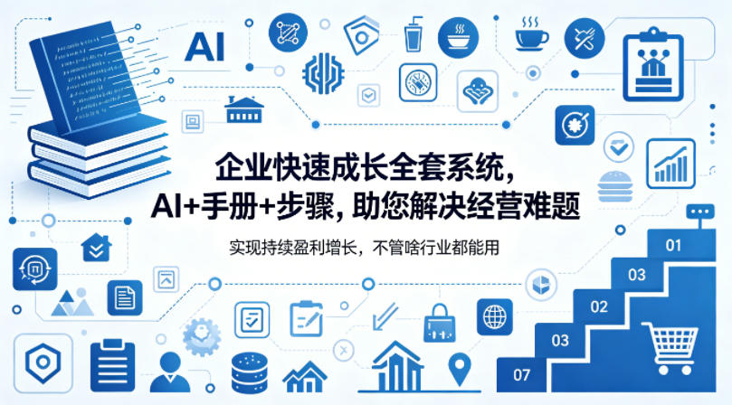 企业快速成长全套系统，AI+手册+步骤，助您解决经营难题，实现持续盈利增长，不管啥行业都能用-源创文化-逐光轻创终点站