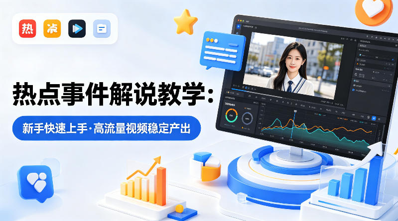 某大V的热点事件解说教学，新手也能快速上手，稳定产出高流量解说视频-源创文化-逐光轻创终点站