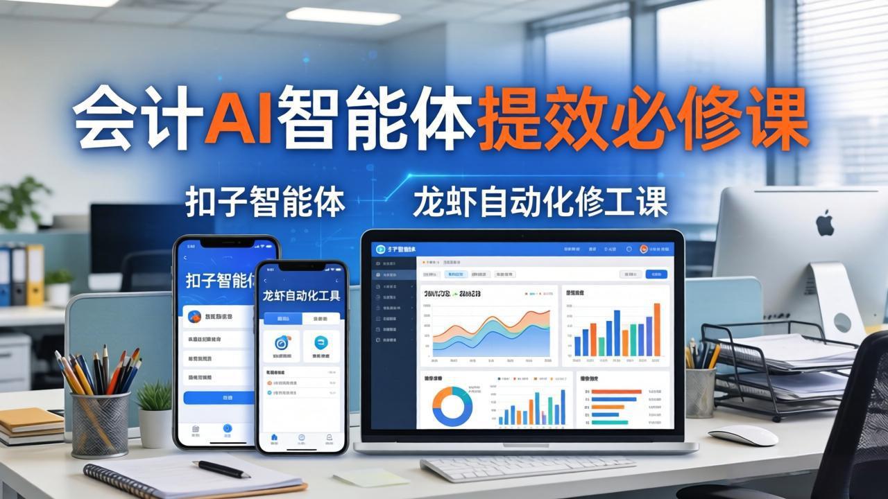 财务会计AI智能体提效必修课：扣子智能体+龙虾自动化+报表分析，一站式提升财务工作效率-源创文化-逐光轻创终点站