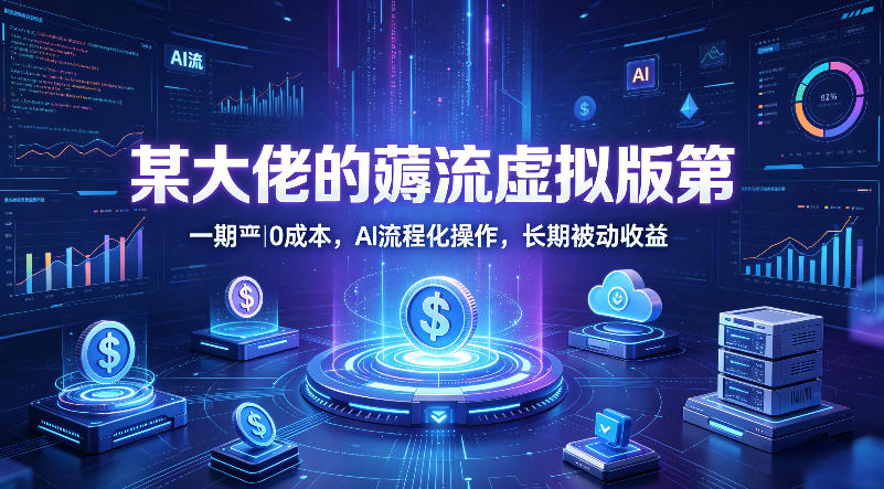 某大佬的薅流虚拟版第一期丨0成本，AI流程化操作，长期被动收益-源创文化-逐光轻创终点站