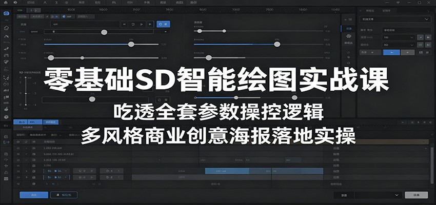 零基础SD智能绘图实战课：吃透全套参数操控逻辑，多风格商业创意海报落地实操-源创文化-逐光轻创终点站