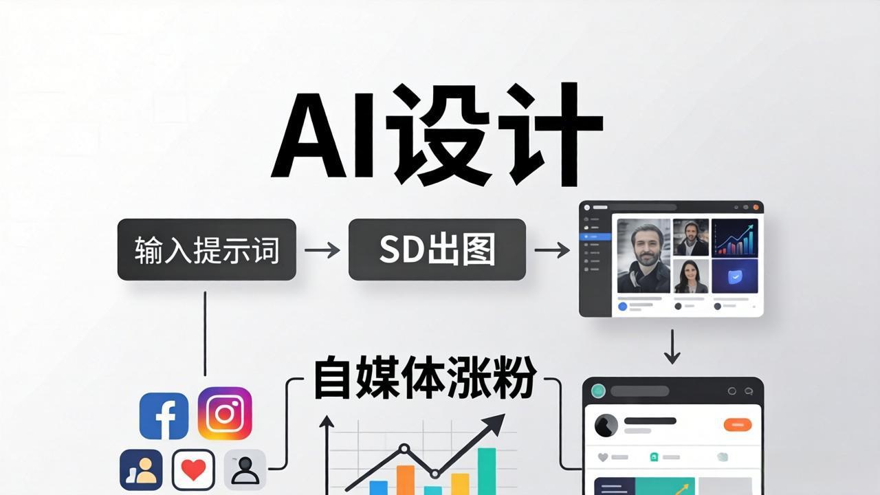 人人都是AI设计师：SD出图+自媒体涨粉一站教学，告别图文素材焦虑，AI设计让你轻松避开内卷-源创文化-逐光轻创终点站