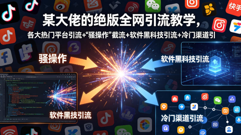 某大佬的绝版全网引流教学，各大热门平台引流+-源创文化-逐光轻创终点站