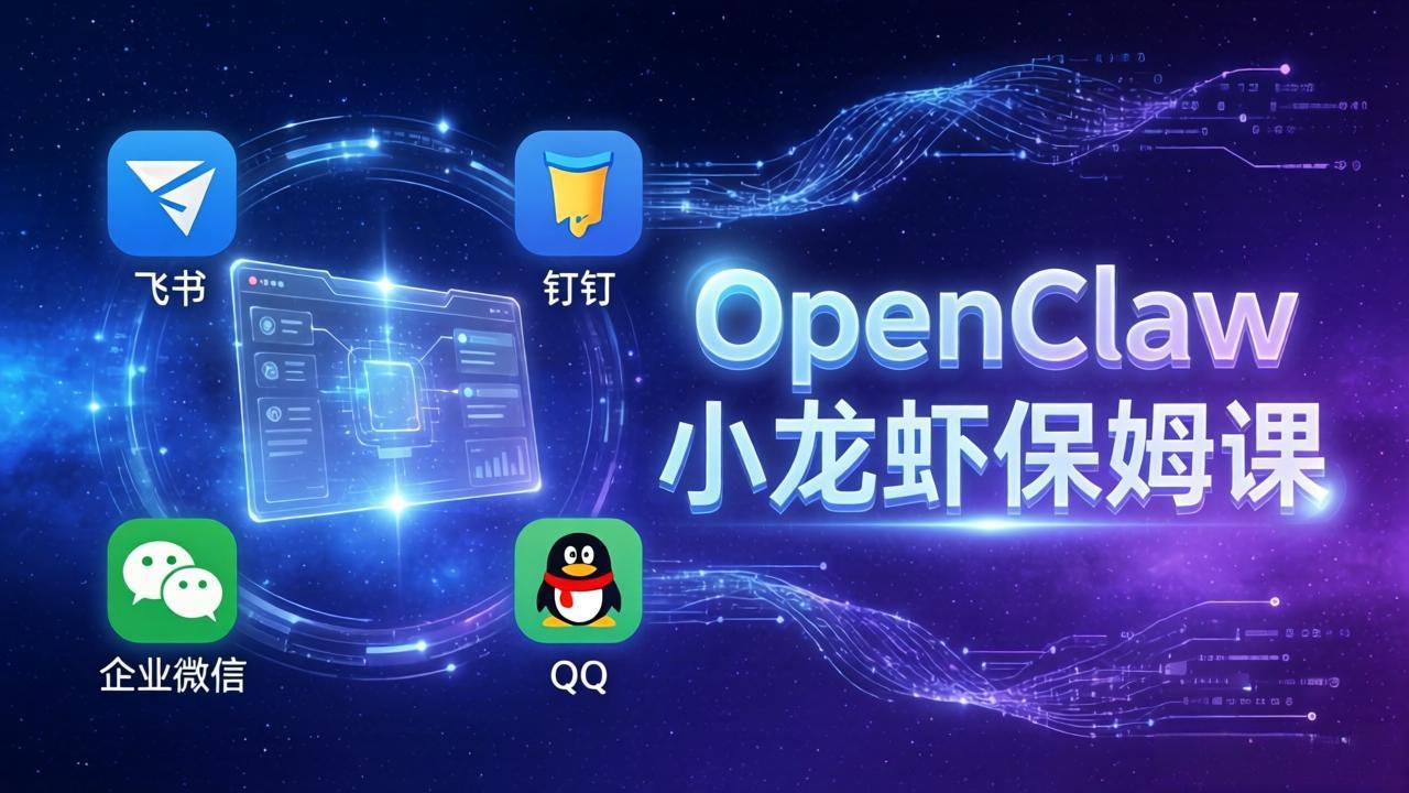 OpenClaw小龙虾保姆课： Windows/macOS/Linux/Docker全系统安装，飞书+钉钉+企业微信+QQ 全接入-源创文化-逐光轻创终点站