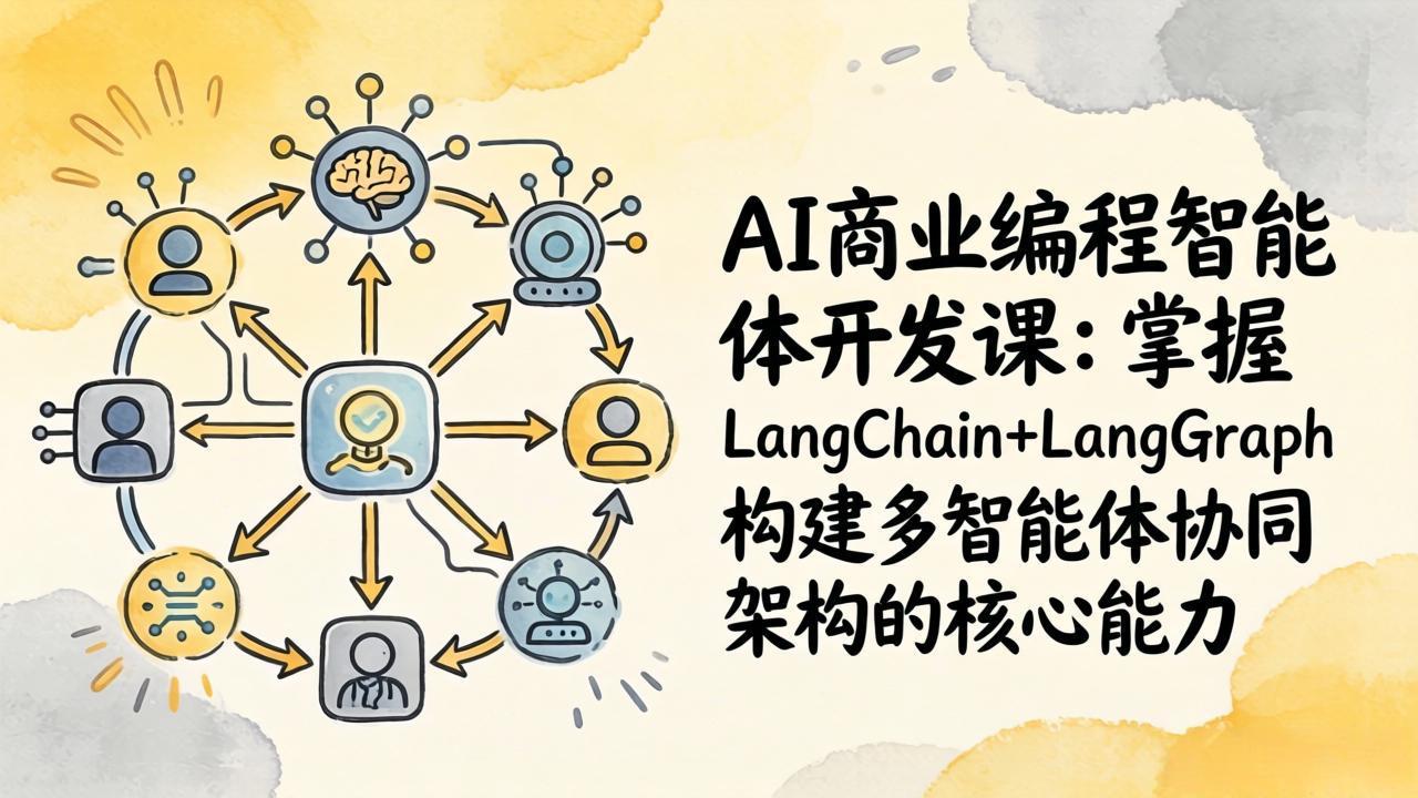 AI商业编程智能体开发课：掌握LangChain+LangGraph构建多智能体协同架构的核心能力-源创文化-逐光轻创终点站