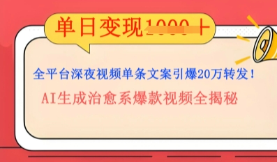 全平台深夜文案新风口:DeepSeek生成百万播放量金句,治愈系内容涨粉速度快4倍-源创文化-轻创终点站