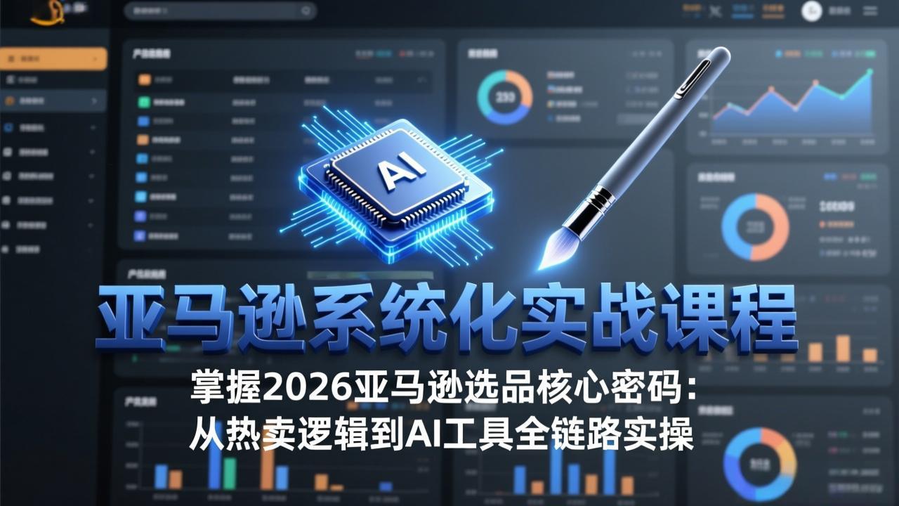亚马逊系统化实战课-更新3月：2026最新选品方法论，从热卖原因分析到AI作图，提升选品成功率-源创文化-逐光轻创终点站