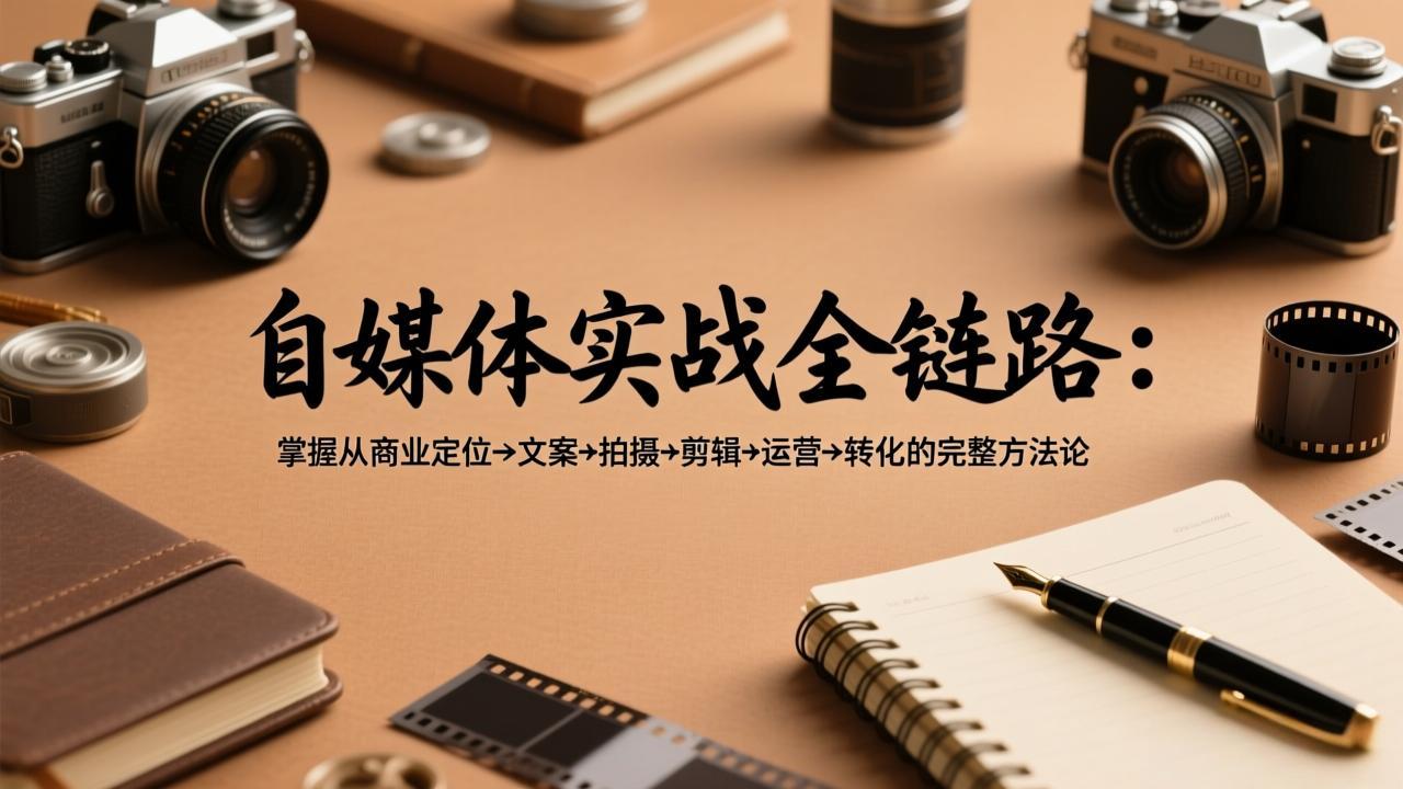 自媒体实战全链路：掌握从商业定位→文案→拍摄→剪辑→运营→转化的完整方法论-源创文化-逐光轻创终点站