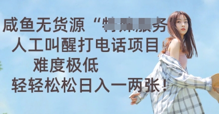 咸鱼无货源人工叫醒打电话项目，难度极低， 轻轻松松日入一两张-源创文化-逐光轻创终点站