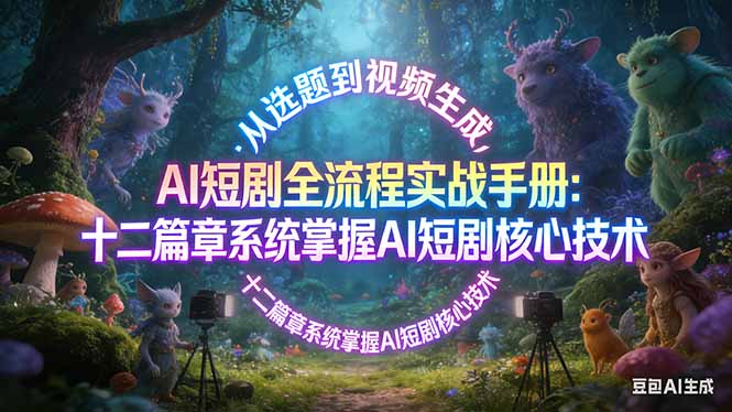 AI 短剧全流程实战手册：从选题到视频生成，十二篇章系统掌握 AI 短剧核心技术-源创文化-逐光轻创终点站