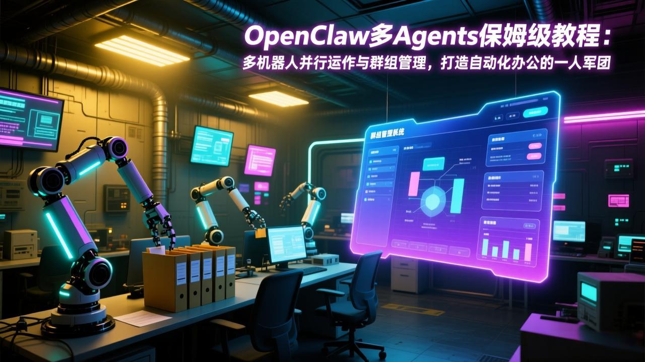 OpenClaw多Agents保姆级教程：多机器人并行运作与群组管理，打造自动化办公的一人军团-源创文化-逐光轻创终点站