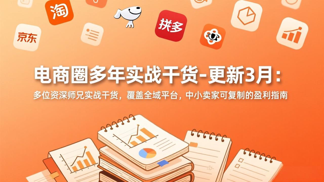 电商圈多年实战干货-更新3月：多位资深师兄实战干货，覆盖全域平台，中小卖家可复制的盈利指南-源创文化-逐光轻创终点站