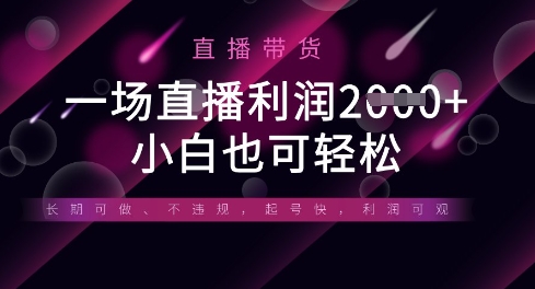半无人直播带货，一场利润数张，适合所有平台玩法，小白也可轻松-源创文化-逐光轻创终点站